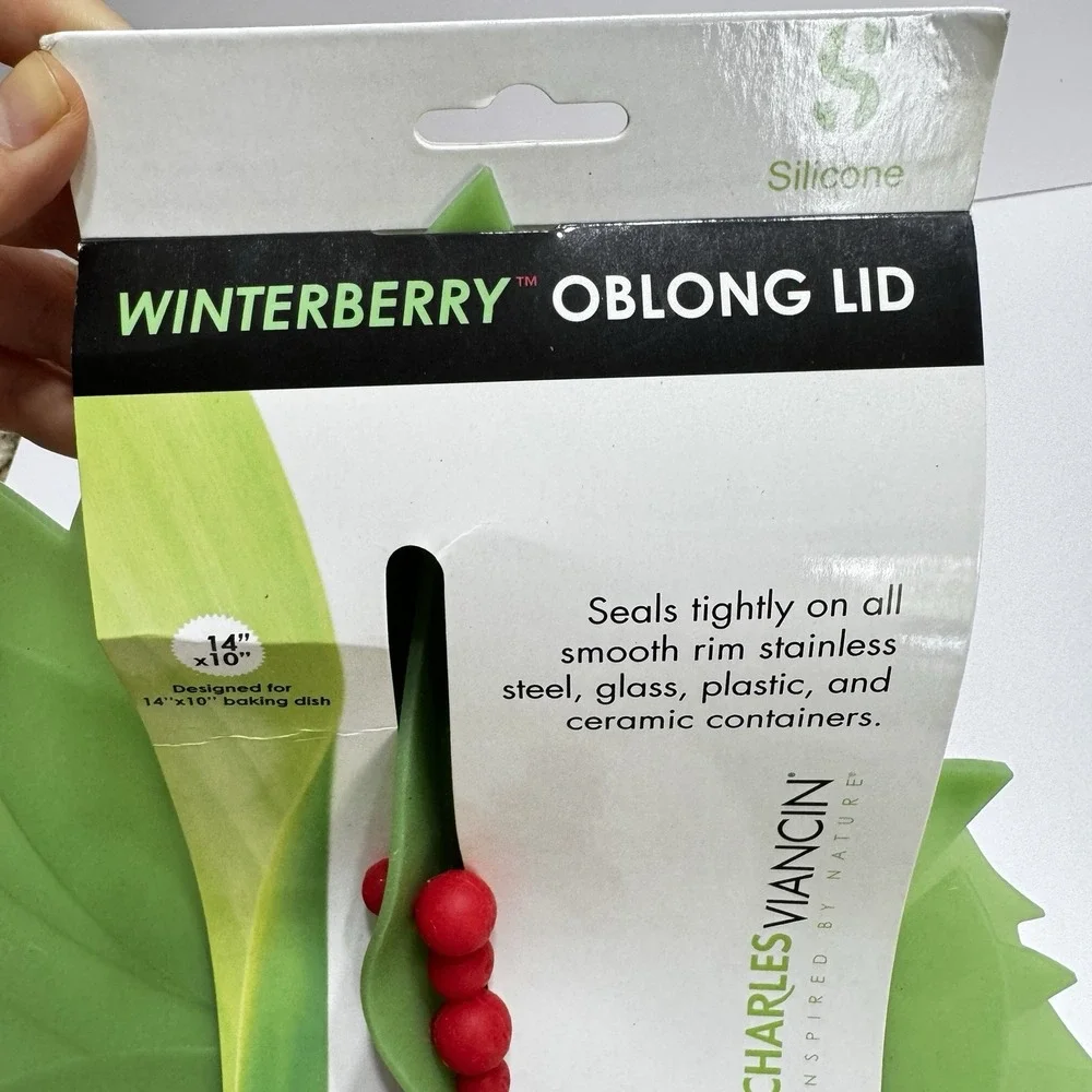 Charles Viancin Large Silicone Lid Casserole Cover Winterberry 15